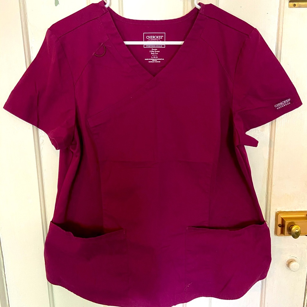 Cherokee Flex Scrubs Wine Women’s L